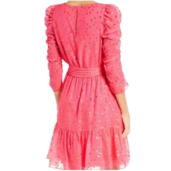 Lilly Pulitzer Chianna Silk Belted Mini Dress in Coral Sands.Size 4 - Picture 5 of 16